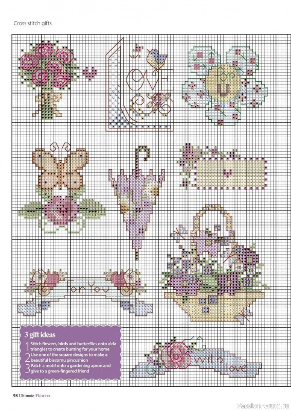 Коллекция вышивки в журнале «Ultimate CrossStitch Flowers - 2025»