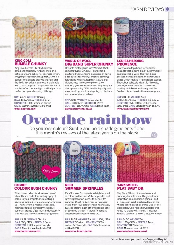 Вязаные проекты крючком в журнале «Simply Knitting №248 2024»