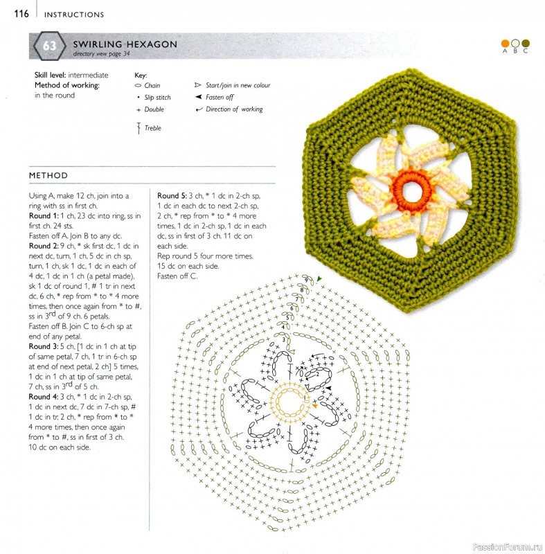 Вязаные проекты в книге «75 Crocheted Floral Blocks». Часть 2.
