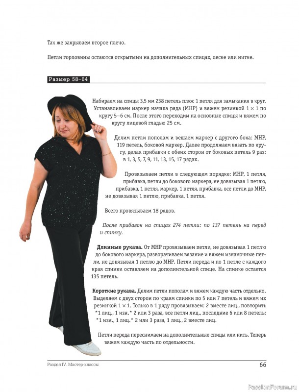 Вязаные проекты в книге «Красивая одежда Plus Size на спицах».