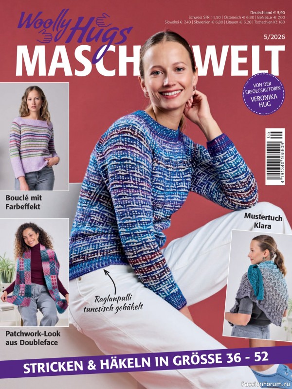 Вязаные проекты в журнале &laquo;Woolly Hugs Maschenwelt №5 2026&raquo;