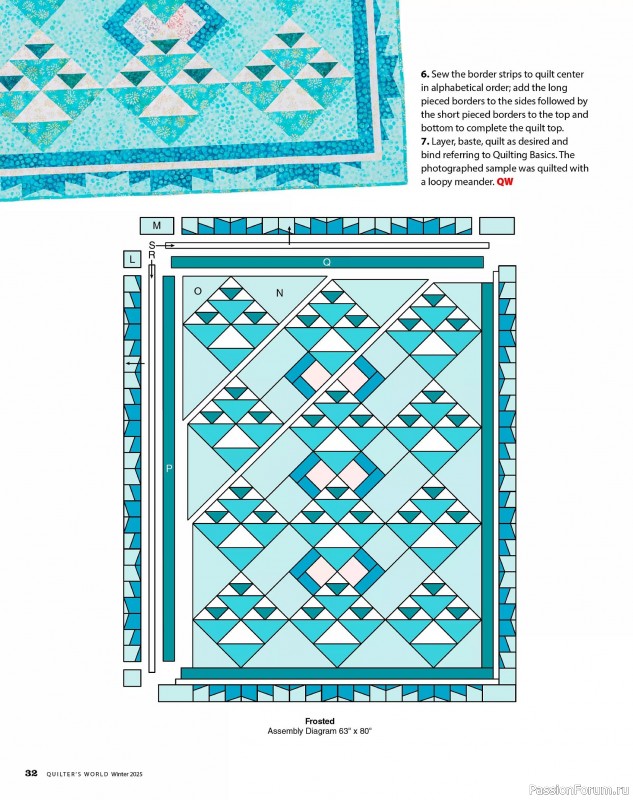 Коллекция проектов для рукодельниц в журнале «Quilter's World - Winter 2025»