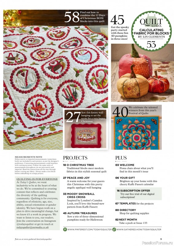 Коллекция проектов для рукодельниц в журнале «Todays Quilter №132 2025»