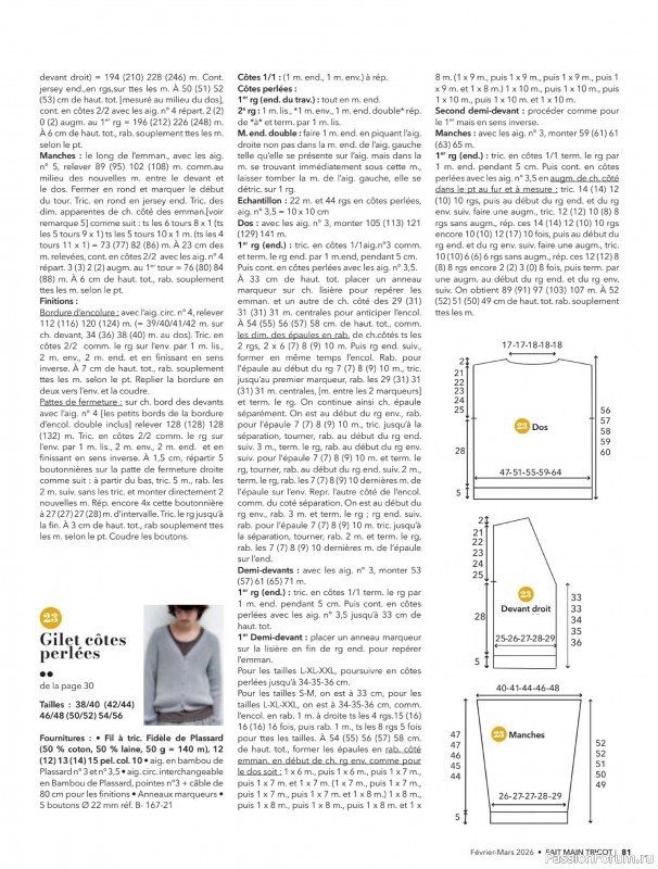 Вязаные модели в журнале &laquo;Fait Main Tricot №59 2026&raquo;