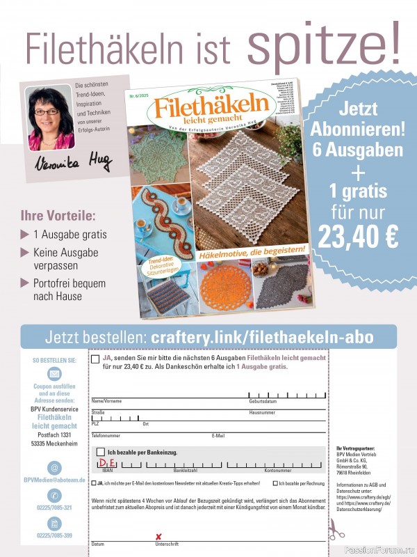 Вязаные проекты крючком в журнале «Filethakeln Leicht Gemacht №6 2025»