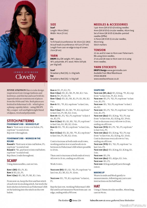 Вязаные проекты спицами в журнале &laquo;The Knitter №226 2026&raquo;