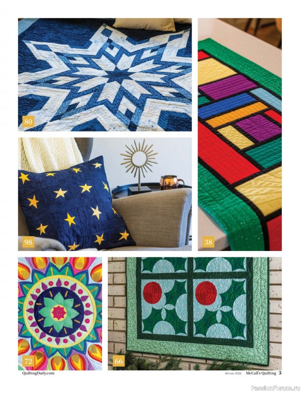 Коллекция проектов для рукодельниц в журнале «McCall's Quilting - Winter 2026»