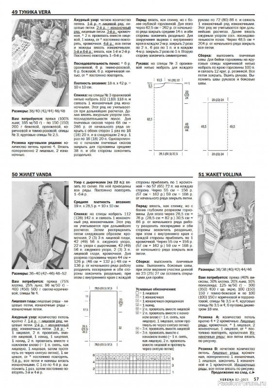 Вязаные модели в журнале «Verena №2 2025»