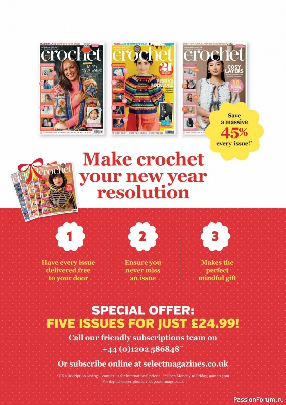 Вязаные проекты крючком в журнале &laquo;Inside Crochet №185 2025&raquo;