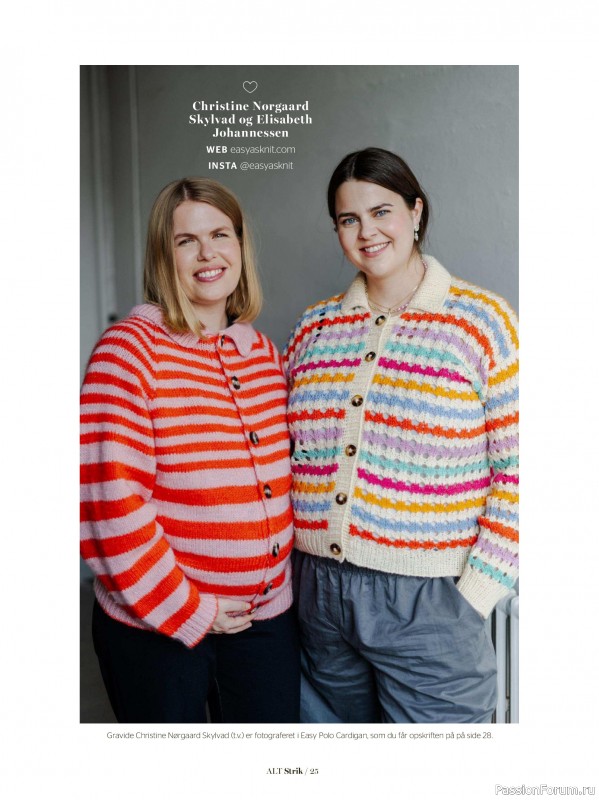 Вязаные проекты спицами в журнале &laquo;Alt for Damerne №40 2025&raquo;