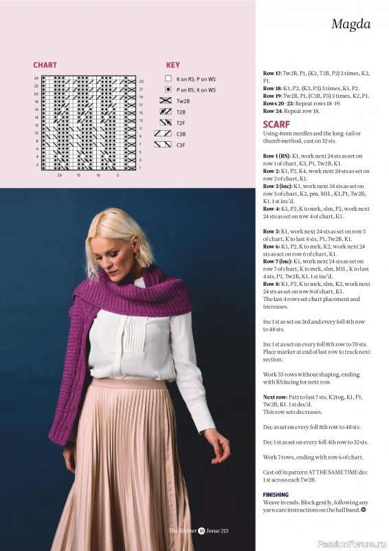 Вязаные проекты спицами в журнале «The Knitter №213 2025»
