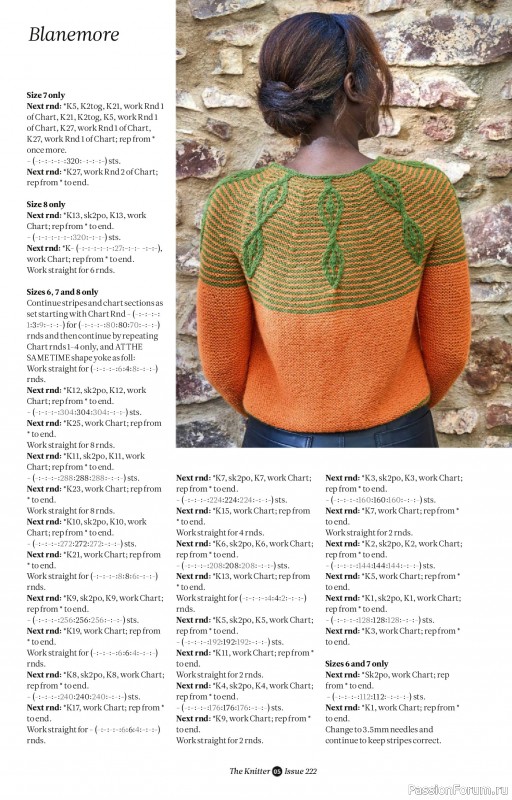 Вязаные проекты спицами в журнале «The Knitter №222 2025»