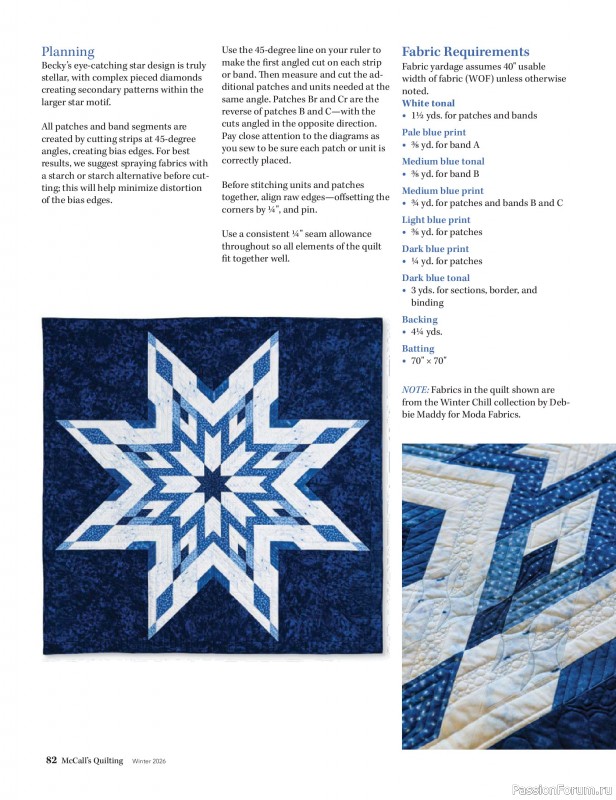 Коллекция проектов для рукодельниц в журнале «McCall's Quilting - Winter 2026»