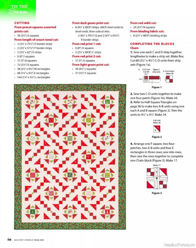 Коллекция проектов для рукодельниц в журнале «Quilter's World - Winter 2025»