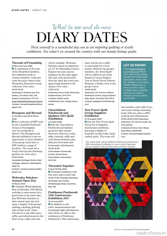 Коллекция проектов для рукодельниц в журнале «Todays Quilter №125 2025»