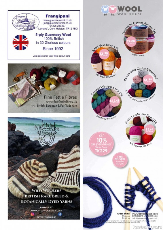Вязаные проекты спицами в журнале «The Knitter №229 2026»