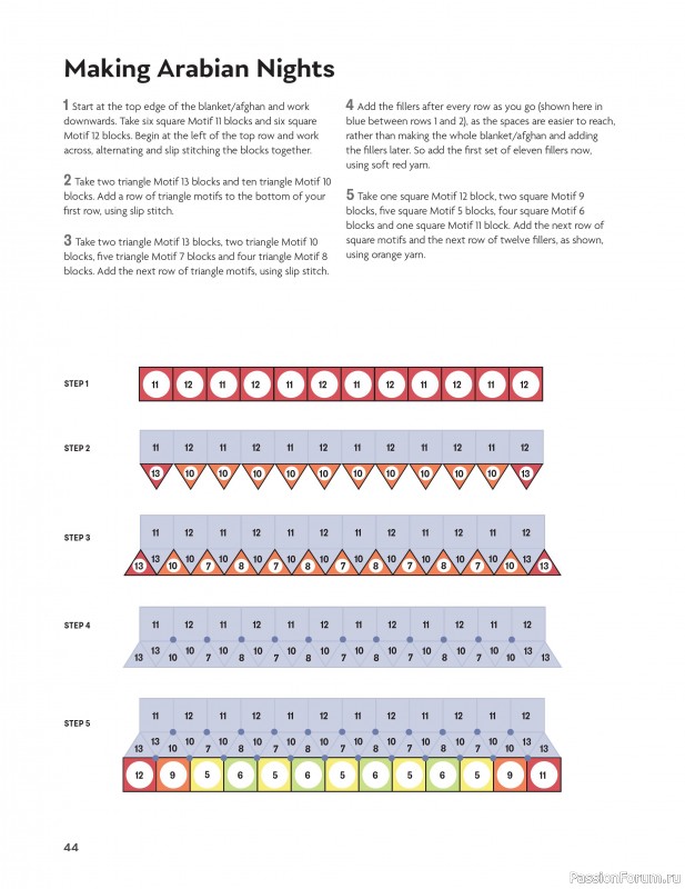 Вязаные проекты в книге «Block-by-Block Blankets and Afghans».