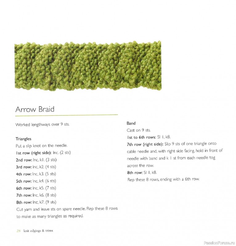 Вязаные проекты в книге &laquo;Knit Edgings & Trims 150 Stitches&raquo;.