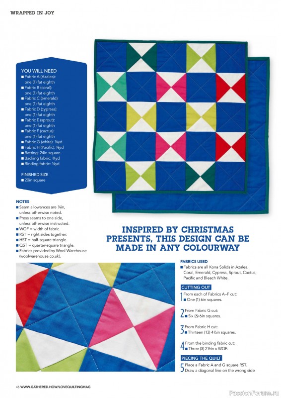 Коллекция проектов для рукодельниц в журнале «Love Patchwork & Quilting №156 2025»