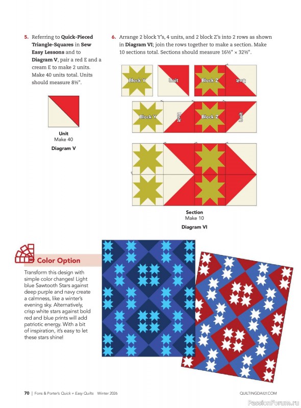 Коллекция проектов для рукодельниц в журнале &laquo;Quick+Easy Quilts - Winter 2026&raquo;