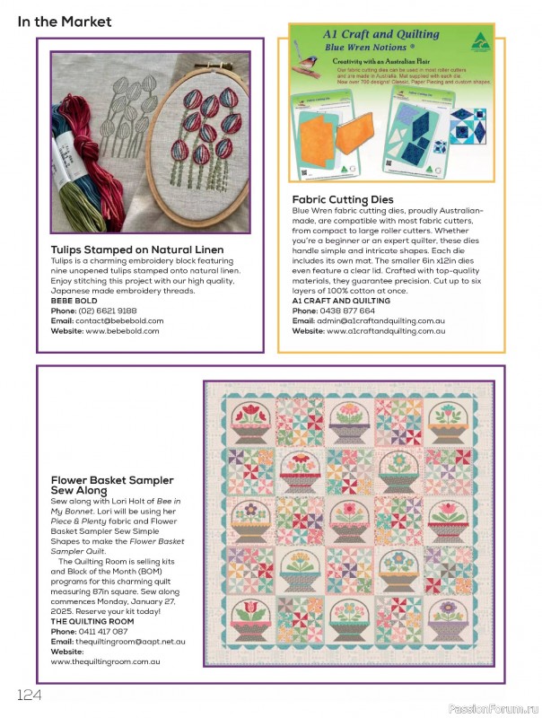 Коллекция проектов для рукодельниц в журнале «Quilters Companion №133 2025»