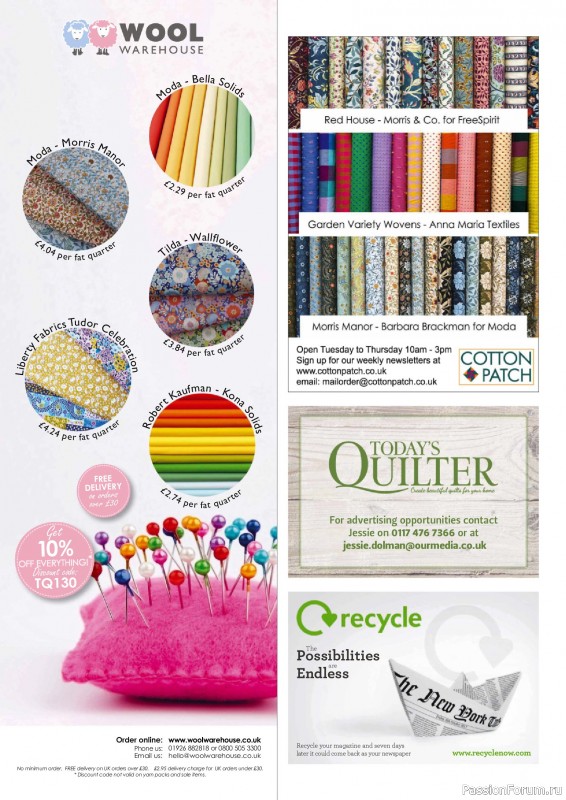 Коллекция проектов для рукодельниц в журнале «Todays Quilter №130 2025»