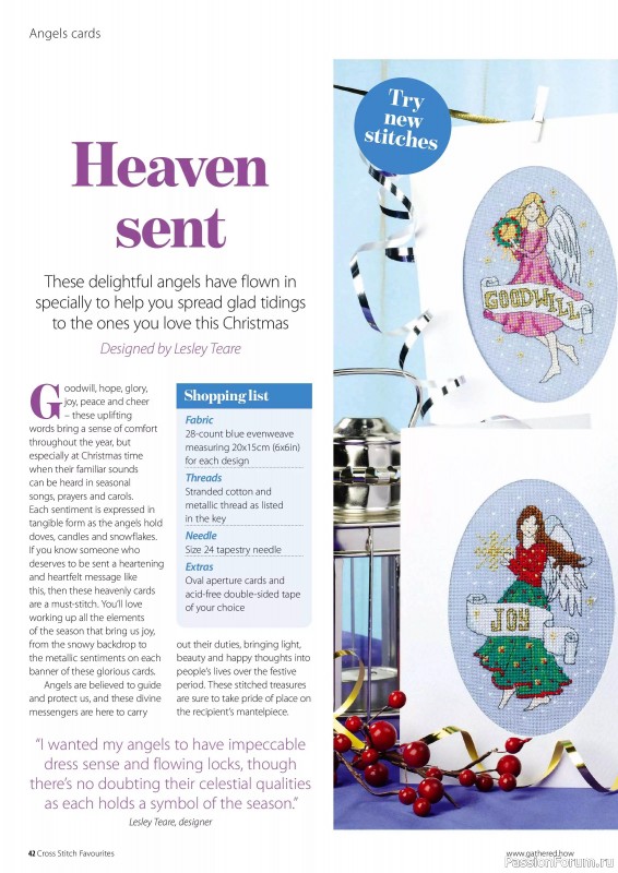 Коллекция вышивки в журнале «Cross Stitch Favourites - Christmas 2024»