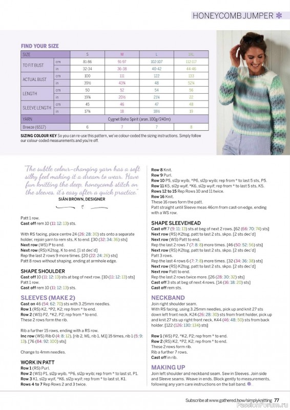 Вязаные модели спицами в журнале «Simply Knitting №224 2022»