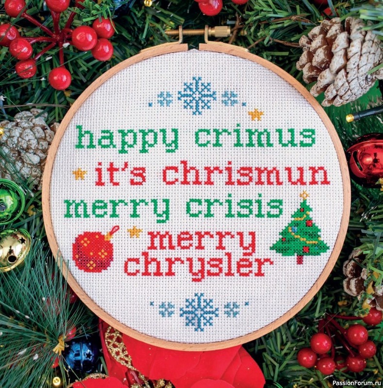 Коллекция вышивки в книге «Cross-Stitch for the Holidays»