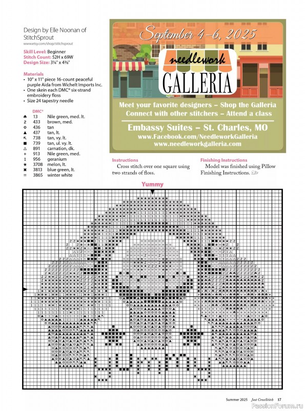 Коллекция вышивки в журнале «Just CrossStitch - Summer 2025»