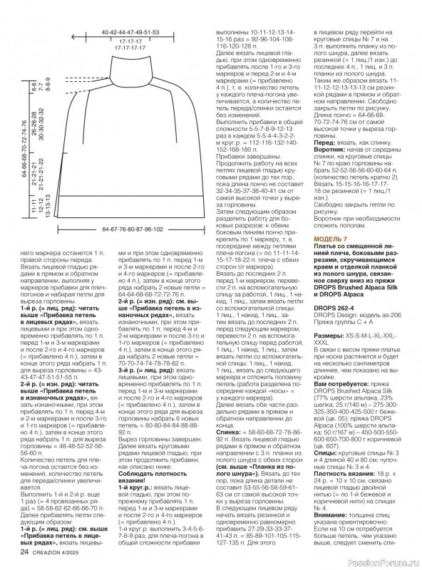 Вязаные модели в журнале «Creazion №4 2025»