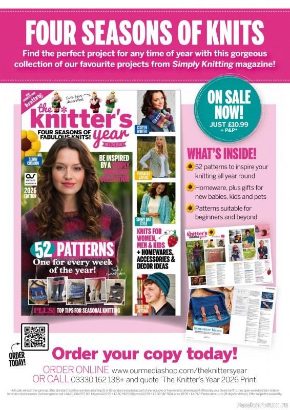 Вязаные проекты спицами в журнале «The Knitter №228 2026»