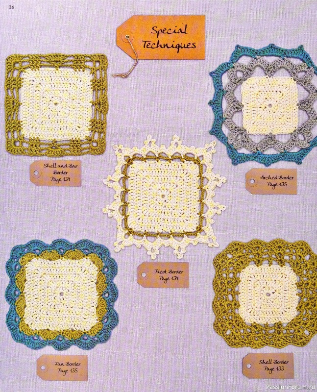 Вязаные проекты в книге «150 Crochet Blocks». Часть 1