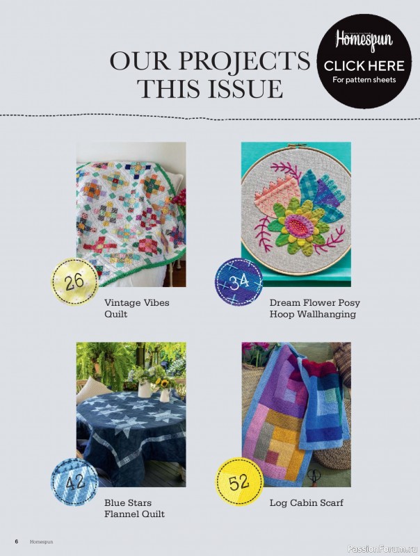 Коллекция проектов для рукодельниц в журнале &laquo;Australian Homespun - February-March 2026&raquo;