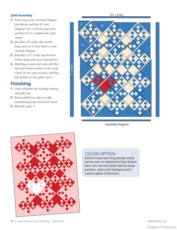 Коллекция проектов для рукодельниц в журнале «Fons & Porter's Love of Quilting - Winter 2026»