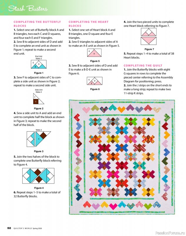 Коллекция проектов для рукодельниц в журнале «Quilter's World - Spring 2026»