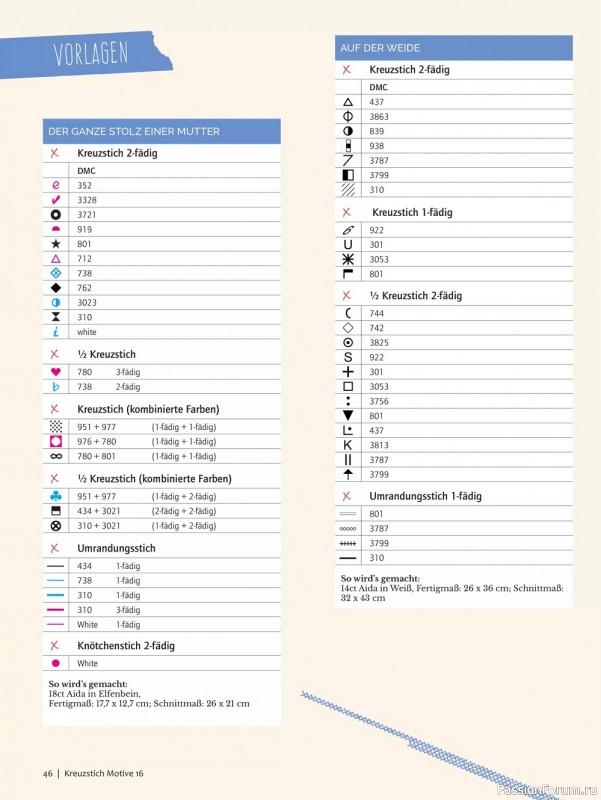 Коллекция вышивки крестиком в журнале «Kreuzstich Motive №16 2017»