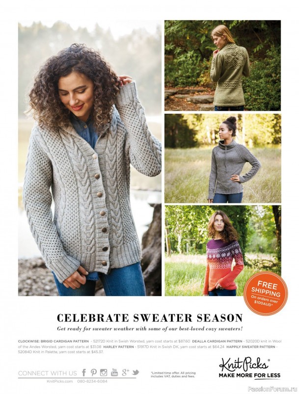 Вязаные модели спицами в журнале «Australian Knitting Vol.18 №2 2026»