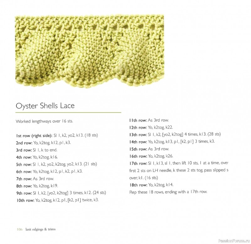 Вязаные проекты в книге &laquo;Knit Edgings & Trims 150 Stitches&raquo;.