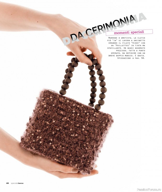 Вязаные проекты в журнале «Mani di Fata Speciale Borse - Dicembre 2025»