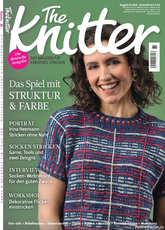 Вязаные проекты спицами в журнале &laquo;The Knitter №81 2026 Germany&raquo;