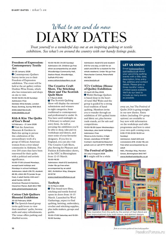 Коллекция проектов для рукодельниц в журнале &laquo;Todays Quilter №136 2026&raquo;