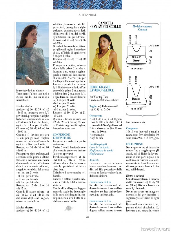 Вязаные модели в журнале «Piu Maglia №54 2026»