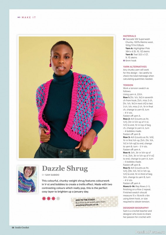 Вязаные проекты крючком в журнале &laquo;Inside Crochet №185 2025&raquo;