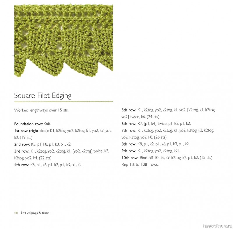 Вязаные проекты в книге &laquo;Knit Edgings & Trims 150 Stitches&raquo;.
