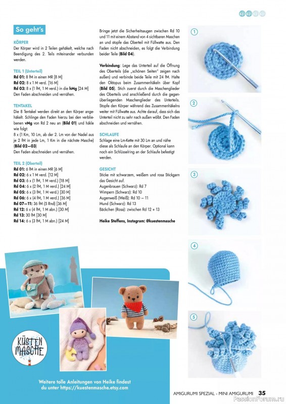 Вязаные проекты в журнале «Amigurumi Spezial - Mini №2 2025»