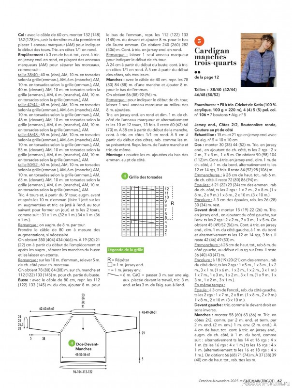 Вязаные проекты в журнале &laquo;Fait Main Tricot №57 2025&raquo;