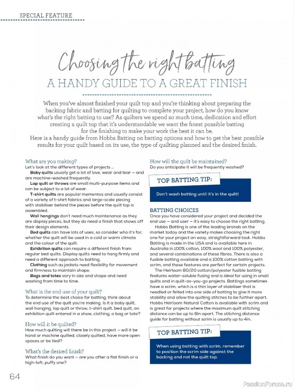 Коллекция проектов для рукодельниц в журнале «Quilters Companion №136 2025»