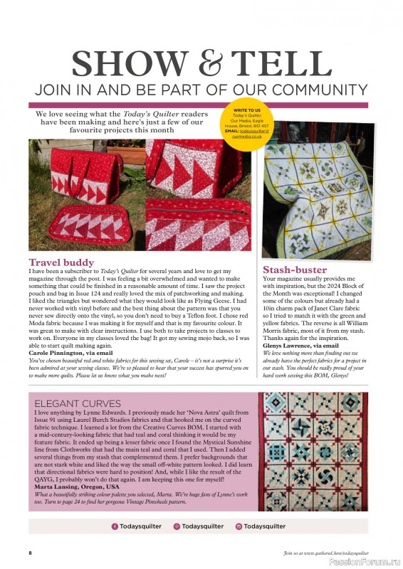 Коллекция проектов для рукодельниц в журнале &laquo;Todays Quilter №136 2026&raquo;