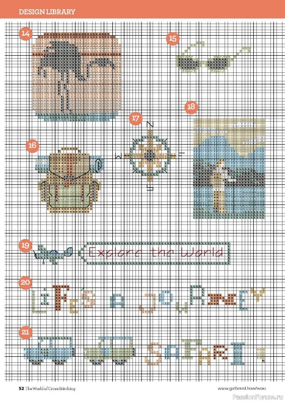 Коллекция вышивки в журнале «The World of Cross Stitching №322 2022»